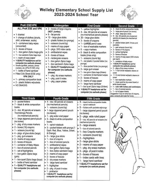 School supplies 23-24